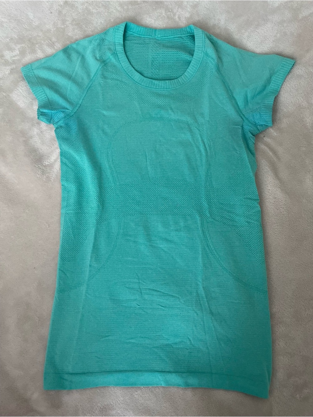 lululemon athletica Short Sleeve Tee Dress in Aqua Blue
